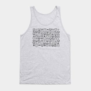 Doodle Pups and Cats (B&W) Tank Top